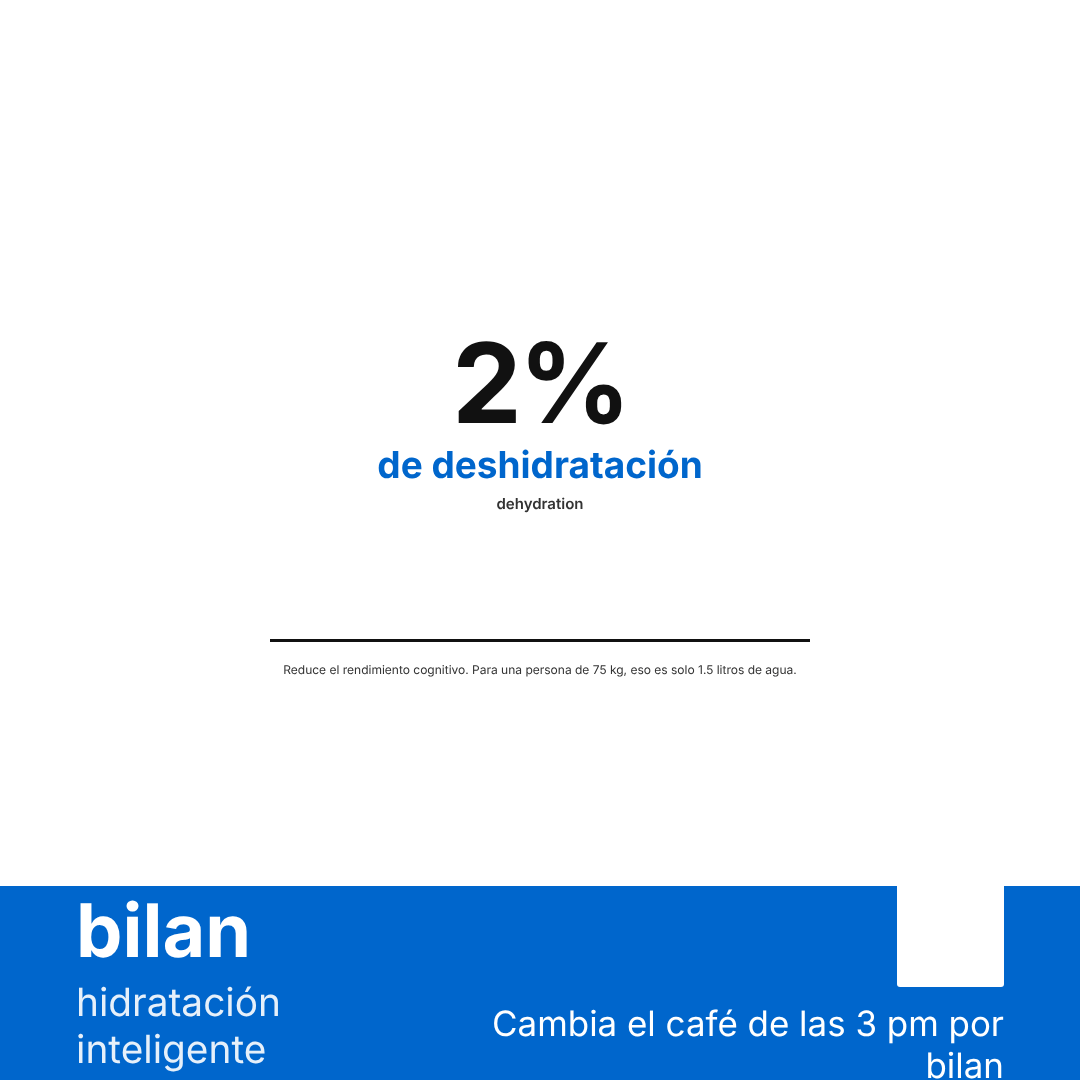 Representación artística de una persona con niebla mental por deshidratación